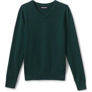 Lands' End Fine Gauge V-Neck Sweater